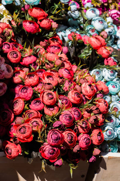istock Fake artificial flowers  in view 818913670