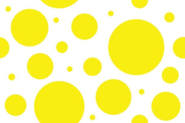 Yellow circles Seamless pattern of yellow circles of different sizes. Vector abstract background large stock illustrations