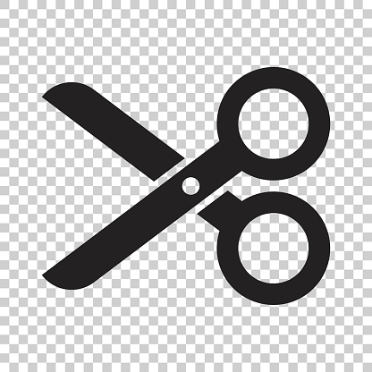 Scissors flat icon. Scissor vector illustration.