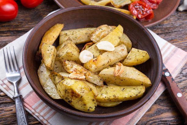 istock baked potatoes with garlic 818965524
