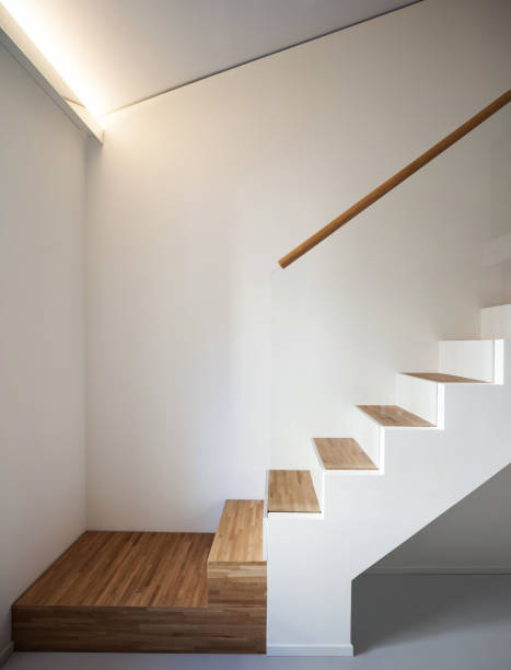 istock Luxury apartment, wooden staircase 818974738