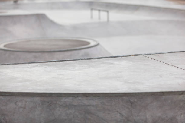 concrete skatepark shape of a concrete skatepark. extreme skateboarding stock pictures, royalty-free photos & images