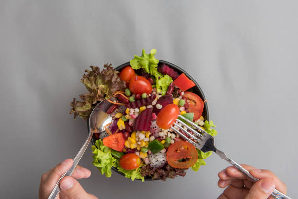 istock Salad on wood table ,Healthy food concept 819082770