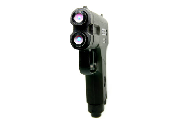 istock Aerosol pistol, gas weapon on a white background 819161500