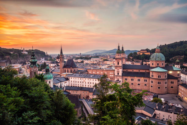 istock Panoramic view of beautiful Salzburg in Austria 819164736