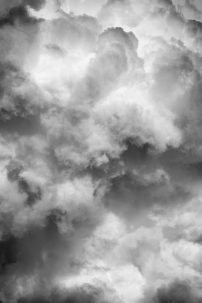istock Black and white clouds texture on the dark sky background abstract 819165562