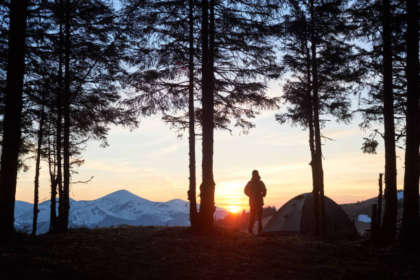 istock Man camping in the mountains 819167874