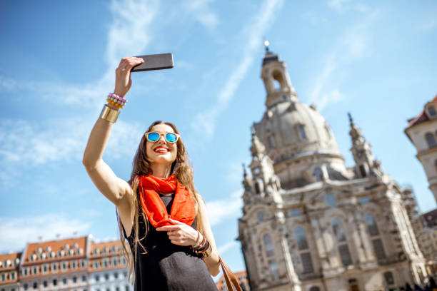 istock Woman traveling in Dresden city, Germany 819210444