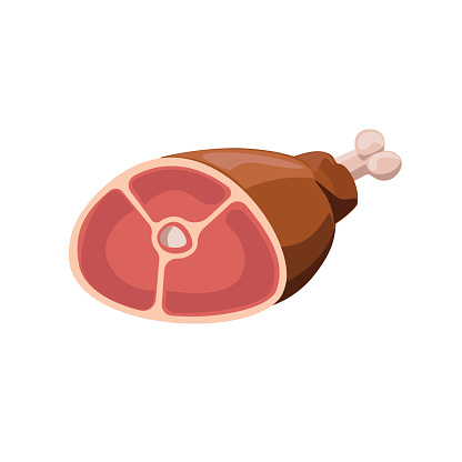 Pork ham on the bone