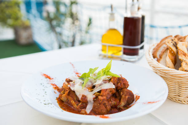 istock Served meetballs in savory sauce 819245902