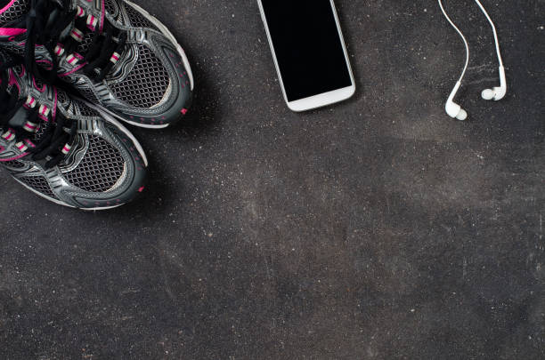 istock Fitness equipment on dark background 819249690