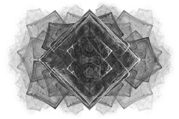 istock Monochrome abstract fractal illustration 819320826