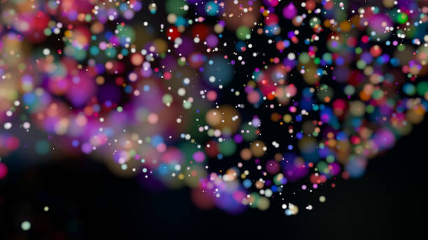 istock Beautiful colorful bokeh blurred background defocused lights 819322448