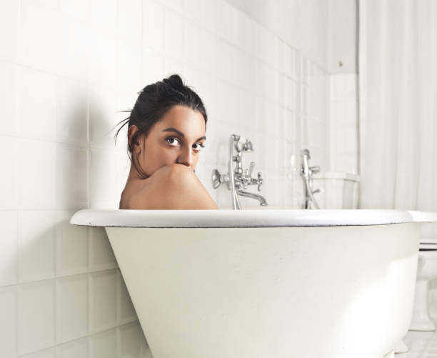 istock Beauty in the bath tube 819351948