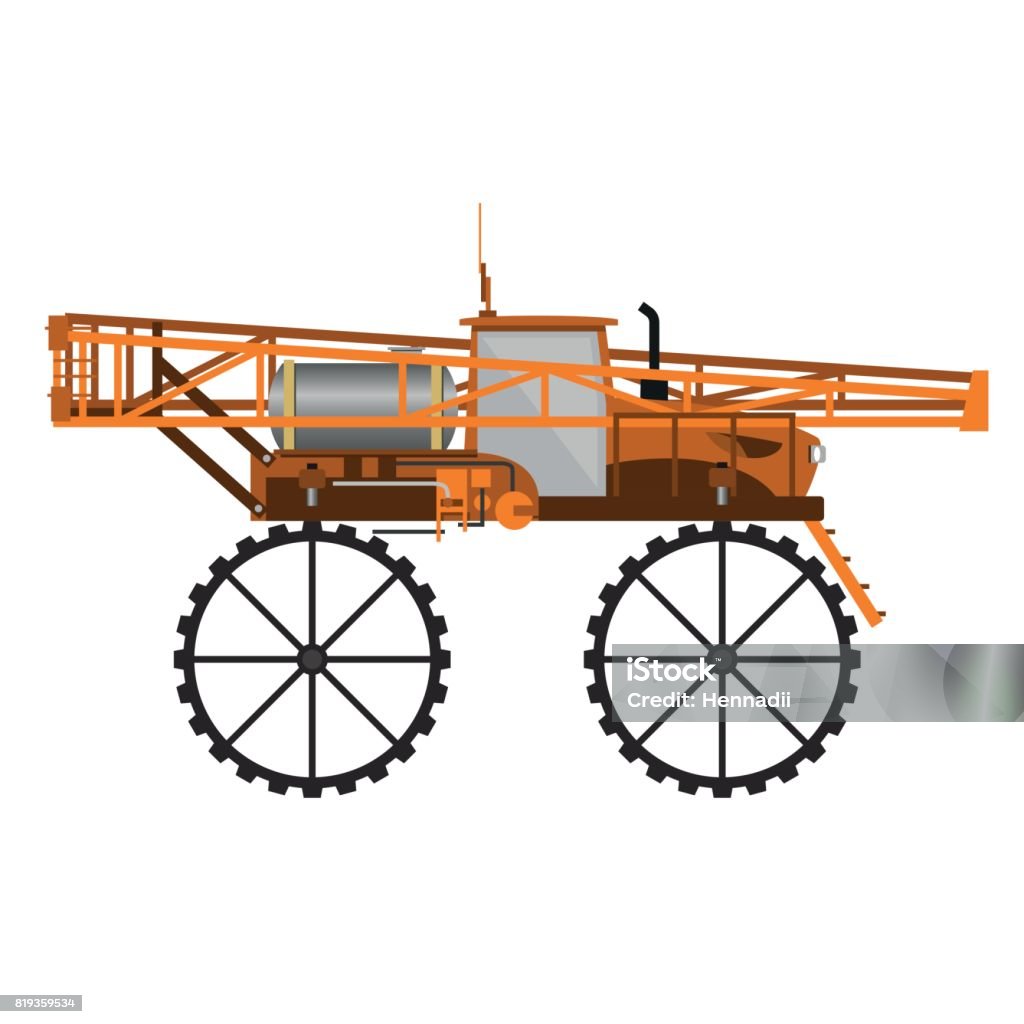 Tank Sprayer Vector Selfpropelled Sprayer Stock Illustration - Download Image Now ...