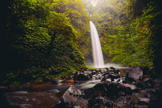 istock Nungnung Waterfall Splashing in Bali Jungle, Indonesia 819393924