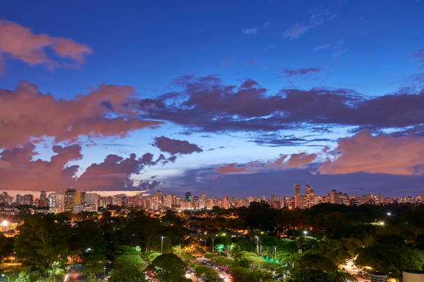 istock Sunset in Sao Paulo, Ibirapuera Park 819415032