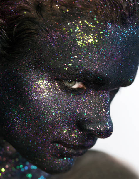 istock Portrait of a man with creative art make-up 819415276