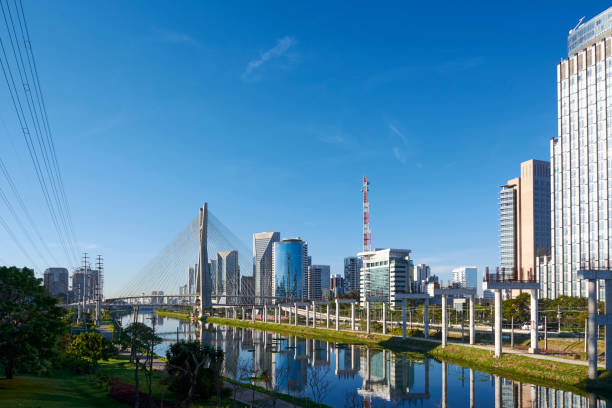 istock Stayed bridge in Sao Paulo, Brazil. 819415338