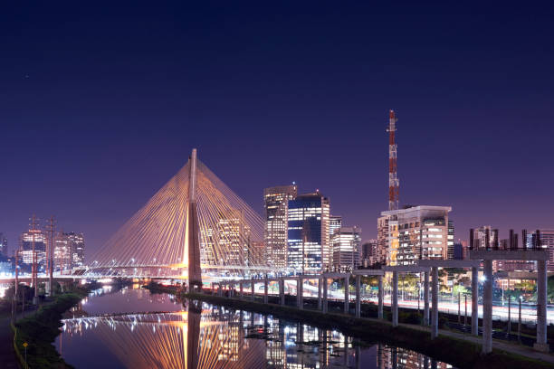 istock Stayed bridge in Sao Paulo, Brazil. 819415518