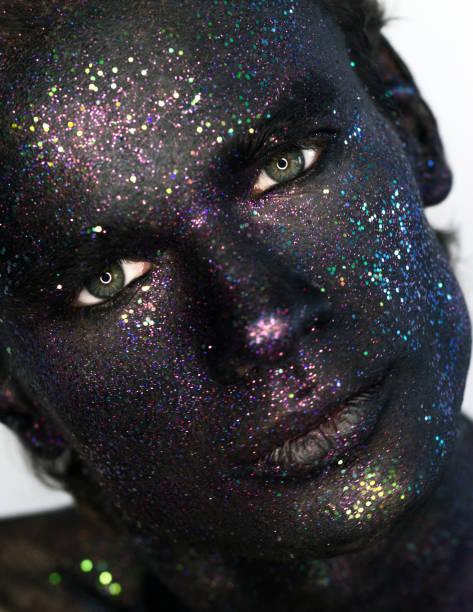 Portrait of a man with creative art make-up