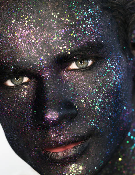 istock Portrait of a man with creative art make-up 819419790