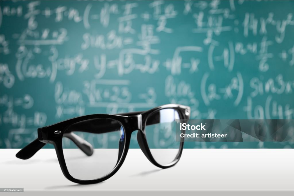 Glasses. Nerd black glasses, close-up view Accidents and Disasters Stock Photo