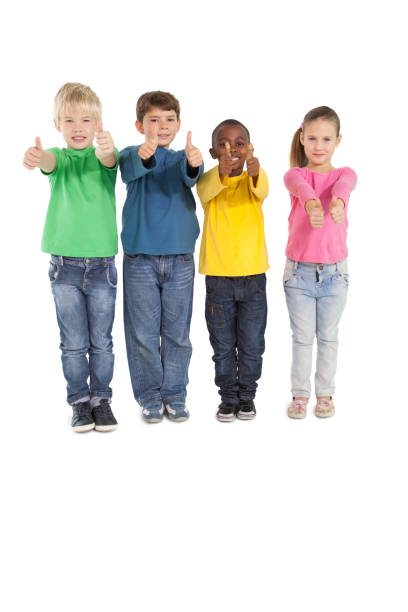 istock Happy little children showing thumbs up 819446446
