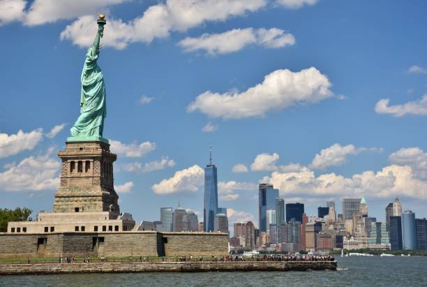 istock Statue of Liberty and Manhattan 819483948