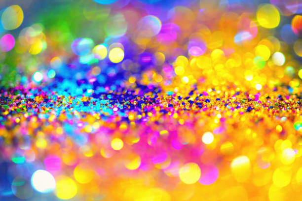 istock Gold glittering christmas lights color full. Blurred abstract background 819504288