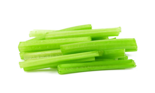 istock Fresh celery isolated on white background, celery vegetable for cooking 819515992