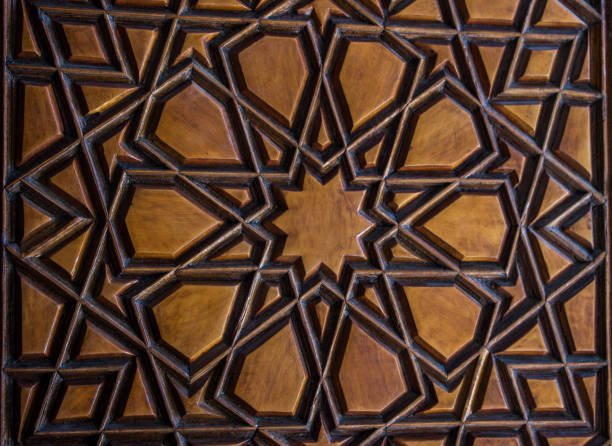 istock Ottoman Turkish  art with geometric patterns on wood 819518878