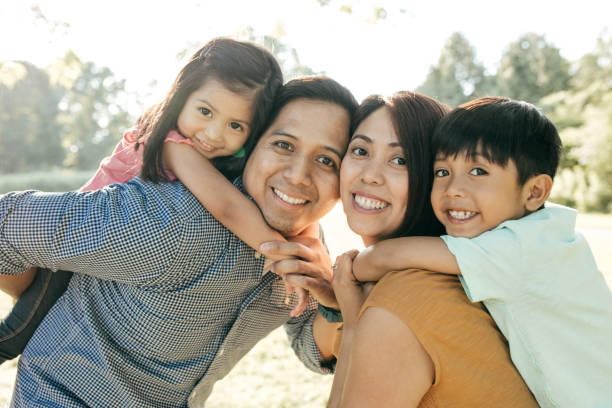 istock Happy family with two kids 819519018