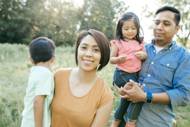 istock Happy family with two kids 819519030