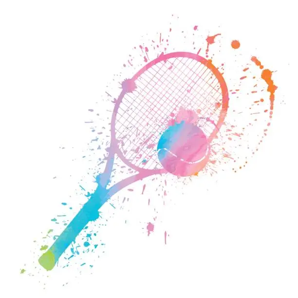 Vector illustration of Tennis Splat