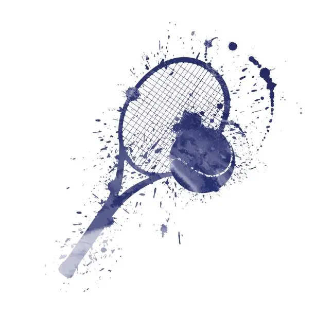 Vector illustration of Tennis Splat