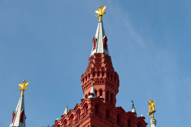 Moscow,Russia - April 17 ,2016 : Scenic view of the State Historical Museum from Red Square in central Moscow, Russia on April 17,2016.