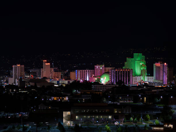 istock Cityscape view of downtown Reno Nevada at night. 819548232