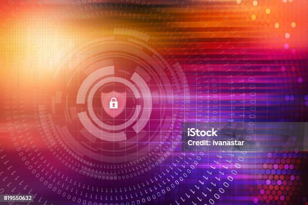 Cyber Security Background Stock Photo - Download Image Now - Security, Privacy, Network Security
