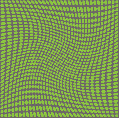 Optical illusion  green on a gray background  vector