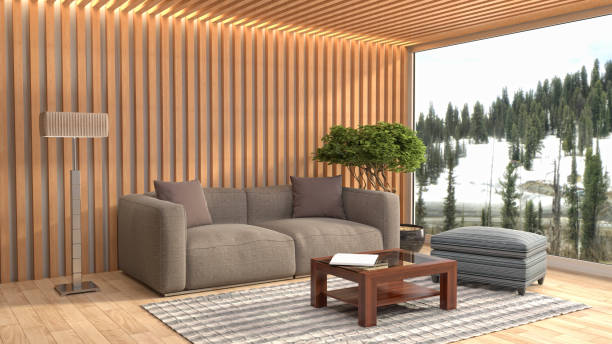 istock Interior living room. 3d illustration 819568110