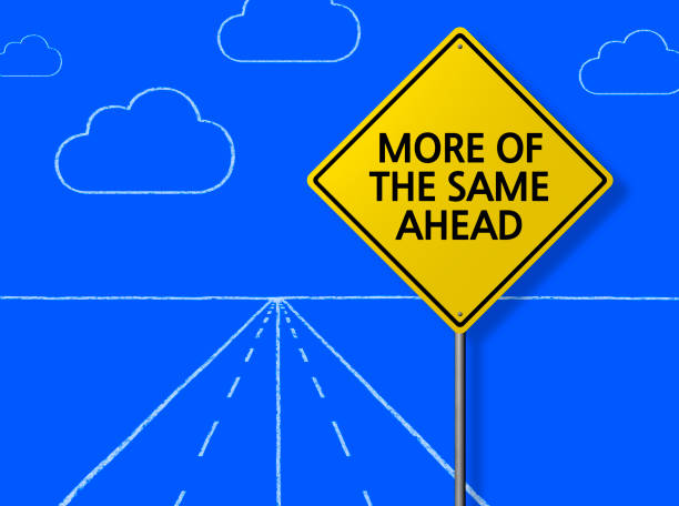 istock MORE OF THE SAME AHEAD - Business Chalkboard Background 819573720