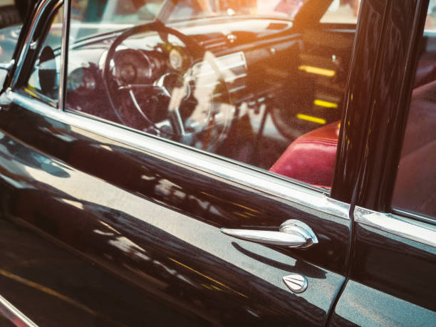 istock Door handle Dashboard Vintage Car classic Car Retro style 819574280
