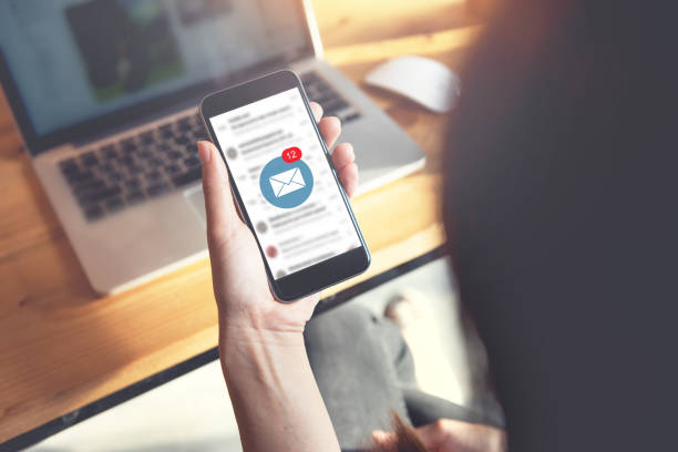 istock Mockup New messages on mobile smartphone. 819577678