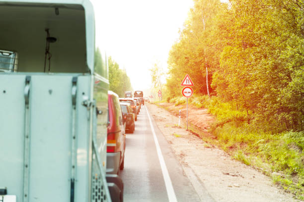 istock Traffic safety roadwork signs and light on highway 819579238