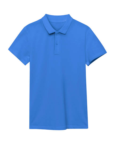 istock Blue polo shirt isolated on white 819581740