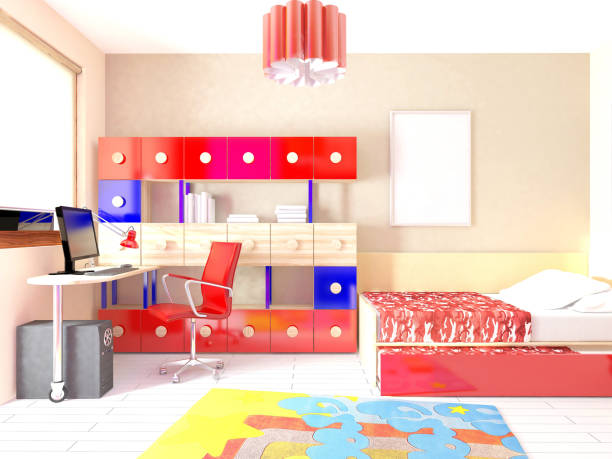 istock 3d rendering of a nursery interior design 819590546