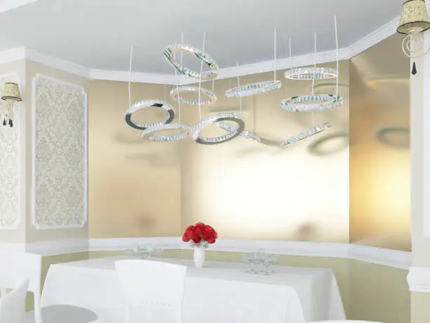 3d rendering of a wedding restaurant interior design