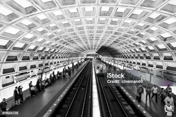 Subway Station Of Washington Underground Washington Dc Columbia April 9 2017 Stock Photo - Download Image Now