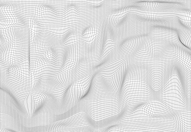 Abstract polygonal wave wireframe background. Vector Abstract polygonal wave wireframe background. Vector illustration. convex stock illustrations